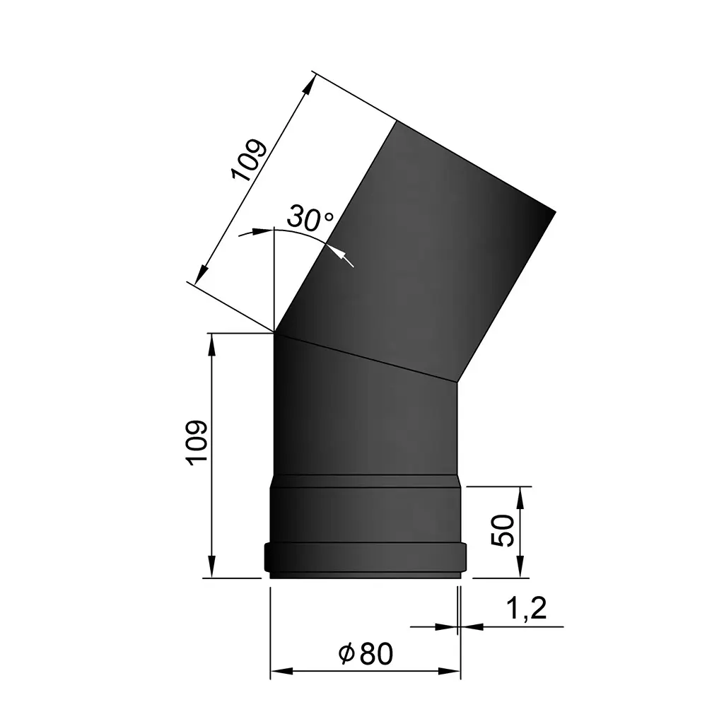 TermaTech, Bøjning 30° 109x109mm