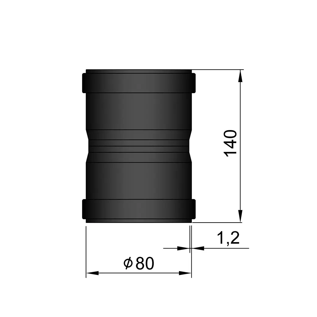 Samlemuffe hun/hun Ø80 mm