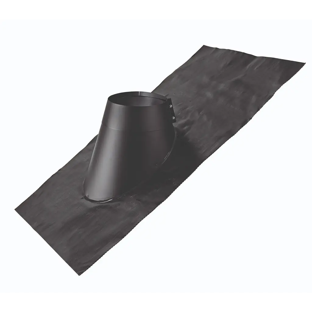 Flex-inddækning Ø280mm 33-45° inkl. regnkrave sort kegle med sort Fast Flash