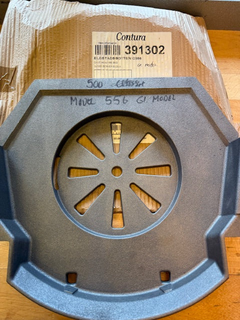 Støbejernsbund til Contura 500 style samt 556/586 Classic