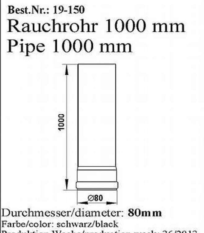 Lige Røgrør Ø80 mm