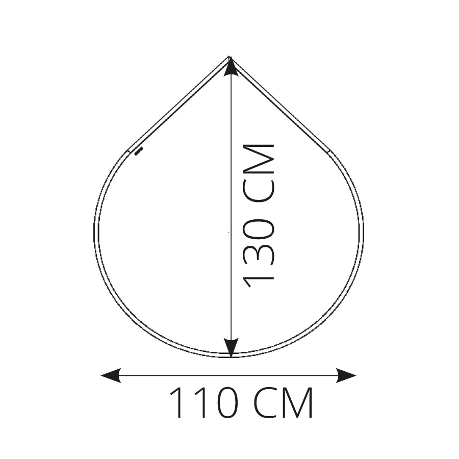 Morsø glasgulvplade - dråbeformet m/logo 110x130 cm