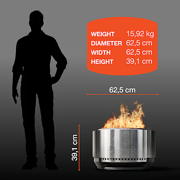 Solo Stove - Summit 24" Fire Pit - Eksklusivt røgsvagt bålfad til terrasse og have