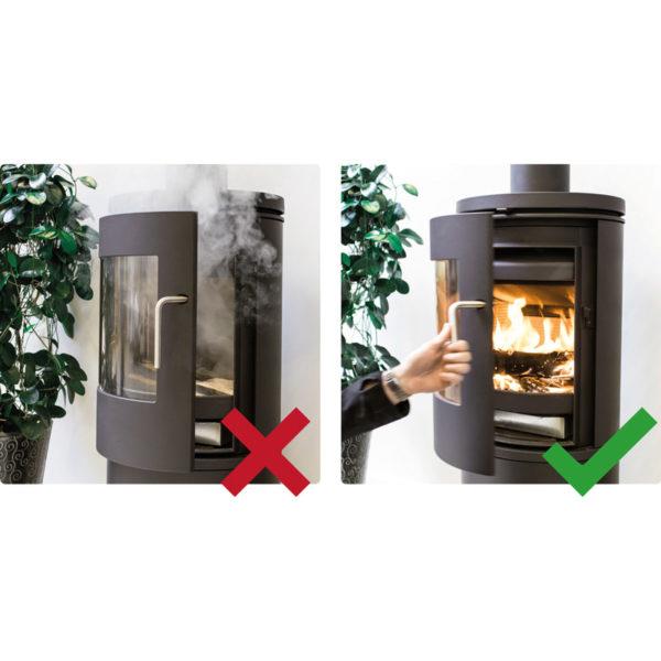 Draftbooster Røgsuger i Sort med fjernbetjening