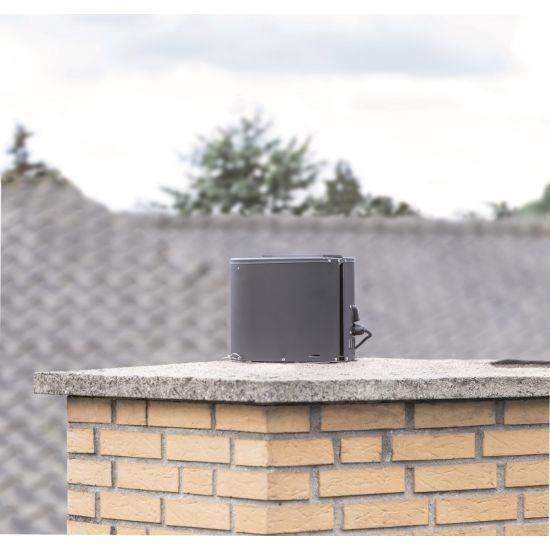 Draftbooster Røgsuger i Sort med fjernbetjening