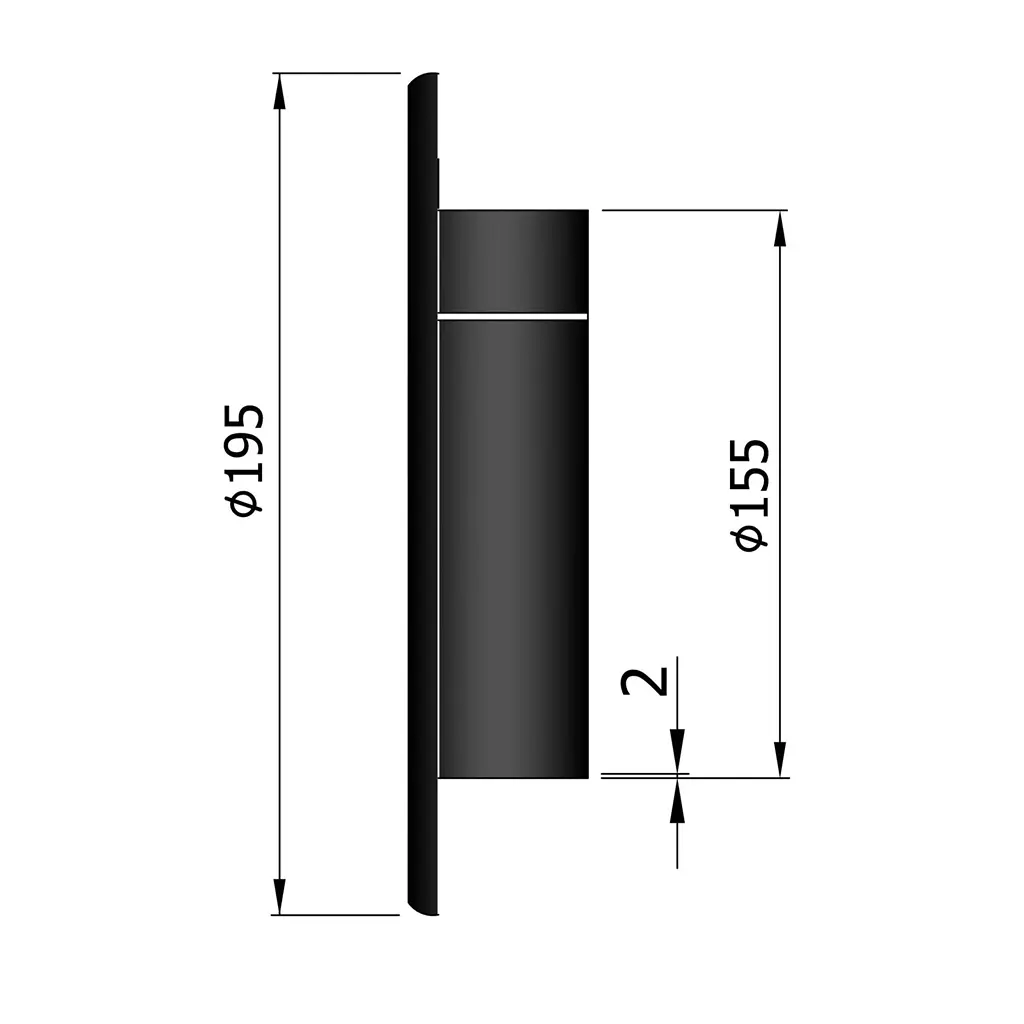 Blænddæksel Ø150 - ThermaTech