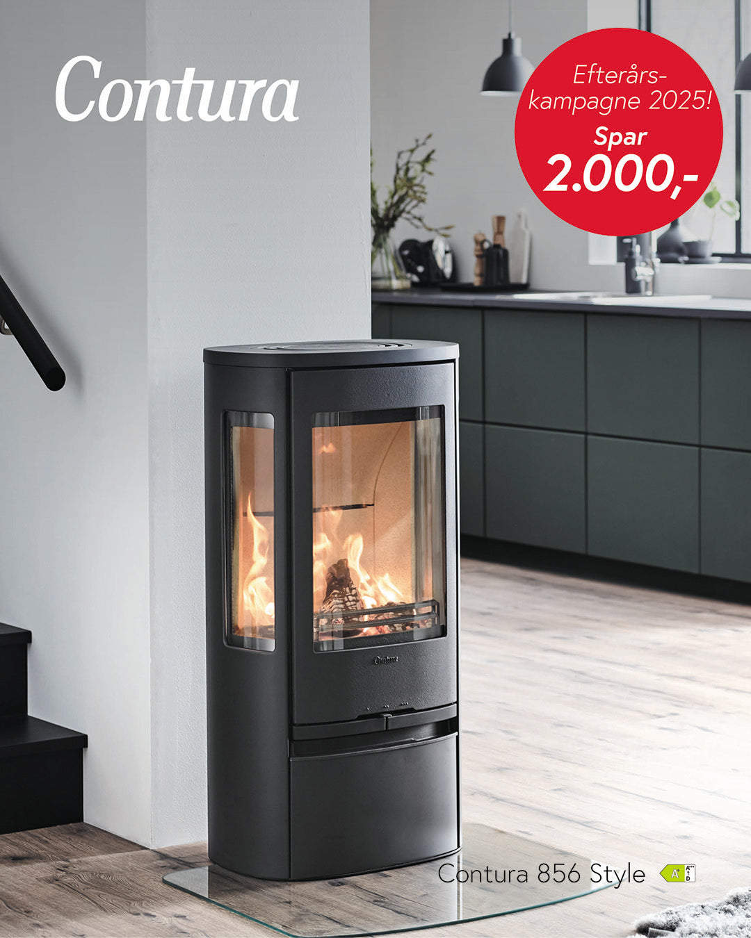 Contura 856 Style Sort Brændeovn